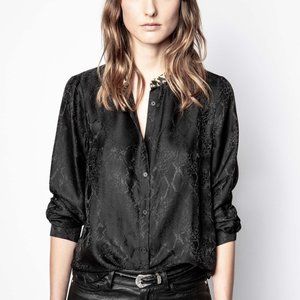 Zadig&Voltaire Talini Jac Python shirt - black - Size M- New with Tags